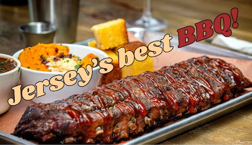 A photo of pork ribs and sides