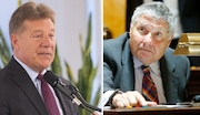 On the left: state Sen. John F. McKeon is a Democrat.
On the right: state Sen. Bob Singer is a Republican