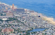 BRADLEY BEACH - Aerial view from 1,000 feet above Bradley Beach looking north to Ocean Grove and Asbury Park as thousands of New Jersey. (Andrew Mills | NJ Advance Media)