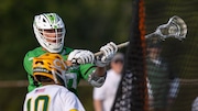 Harrison LaMonaca (7) of Mainland scores against Clearview in a South Jersey Group 3 Quarterfinal at Mainland High School in Linwood, NJ on Monday, June 2, 2025.