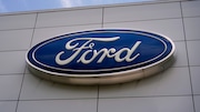 The Ford logo is seen above the entrance to the Ford Motor Company Kentucky Truck Plant, Wednesday, April 30, 2025, in Louisville, Ky. (AP Photo/Carolyn Kaster, file)
