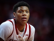 Rutgers guard Ace Bailey (4) during the first half against USC, Sunday, Feb. 23, 2025, in Piscataway, N.J.