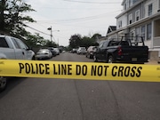 Police tape blocks entry to Henry Street at the scene of suspected murder-suicide in Hamilton Township, Mercer County, N.J. on June 5, 2025. A man fatally shot his girlfriend and her 10-year-old daughter in a Hamilton home early Thursday before killing himself, the Mercer County Prosecutor's Office said.